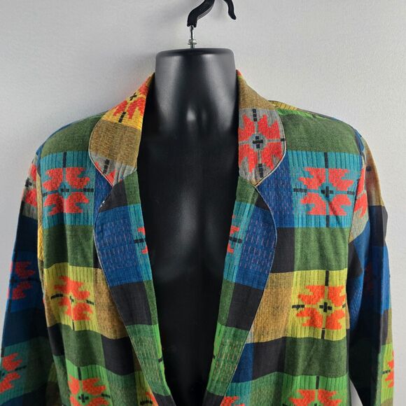 VTG Angelique NYC womens jacket L Aztec‎ Navajo tapestry Fair 4794 - Picture 2 of 10